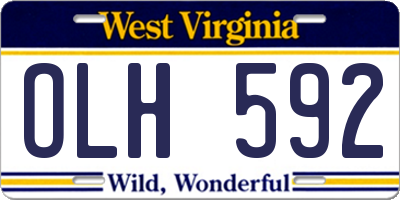 WV license plate OLH592