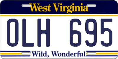 WV license plate OLH695