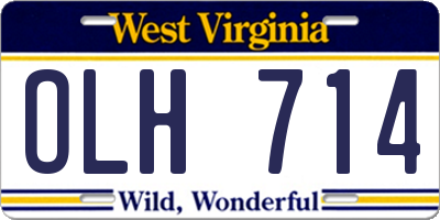 WV license plate OLH714