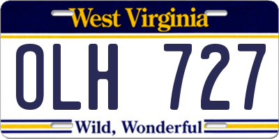 WV license plate OLH727