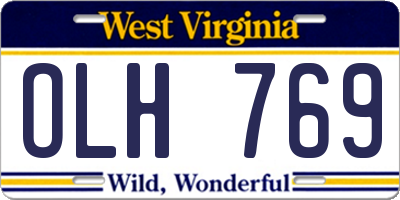 WV license plate OLH769
