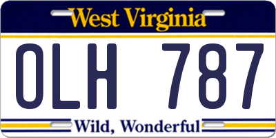 WV license plate OLH787