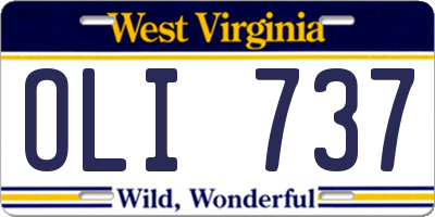 WV license plate OLI737