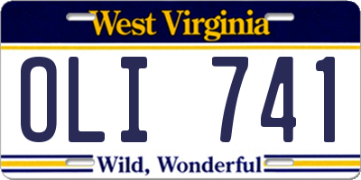 WV license plate OLI741