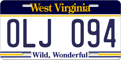 WV license plate OLJ094