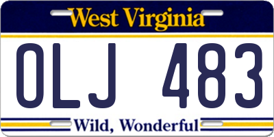 WV license plate OLJ483