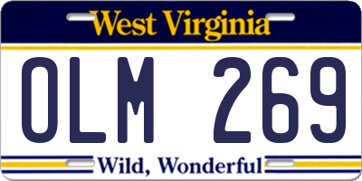 WV license plate OLM269