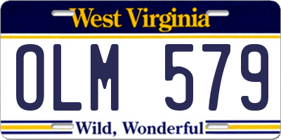 WV license plate OLM579