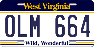 WV license plate OLM664