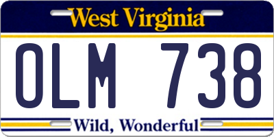 WV license plate OLM738