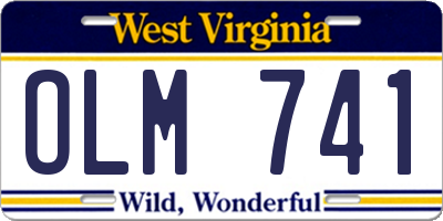 WV license plate OLM741