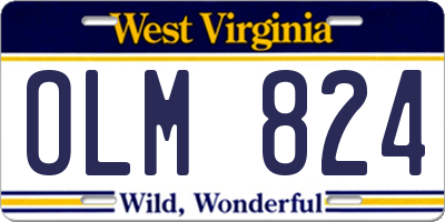 WV license plate OLM824