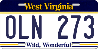 WV license plate OLN273