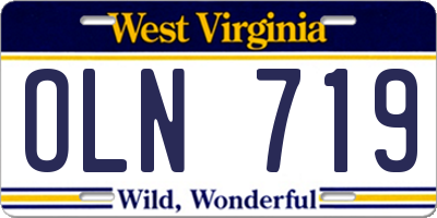 WV license plate OLN719