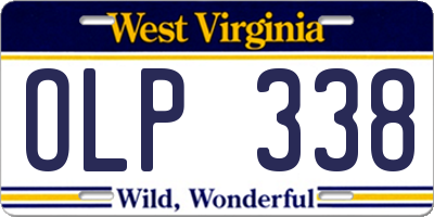 WV license plate OLP338