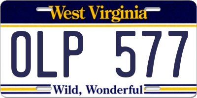 WV license plate OLP577