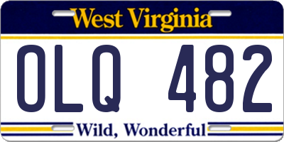 WV license plate OLQ482
