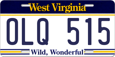 WV license plate OLQ515