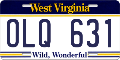 WV license plate OLQ631