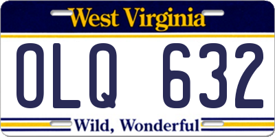 WV license plate OLQ632