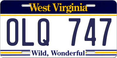 WV license plate OLQ747
