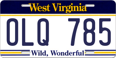 WV license plate OLQ785