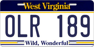 WV license plate OLR189