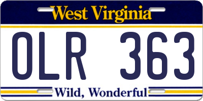 WV license plate OLR363