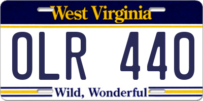 WV license plate OLR440