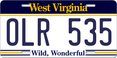 WV license plate OLR535