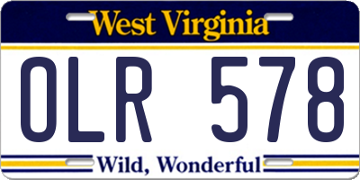 WV license plate OLR578