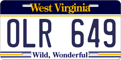WV license plate OLR649