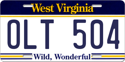 WV license plate OLT504