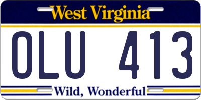 WV license plate OLU413