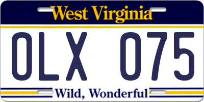 WV license plate OLX075
