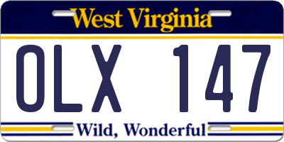 WV license plate OLX147