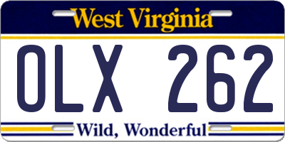 WV license plate OLX262
