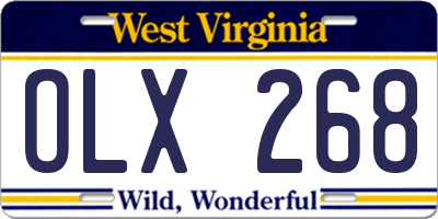 WV license plate OLX268