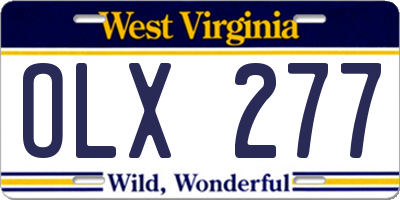 WV license plate OLX277