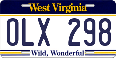 WV license plate OLX298