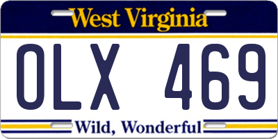WV license plate OLX469