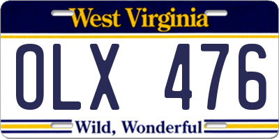 WV license plate OLX476