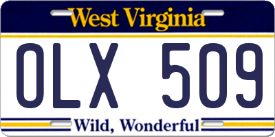 WV license plate OLX509