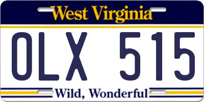WV license plate OLX515