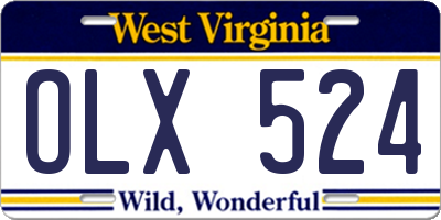 WV license plate OLX524