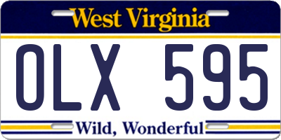 WV license plate OLX595
