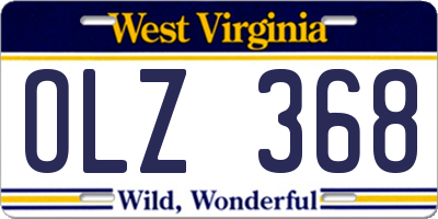 WV license plate OLZ368