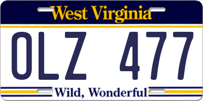 WV license plate OLZ477
