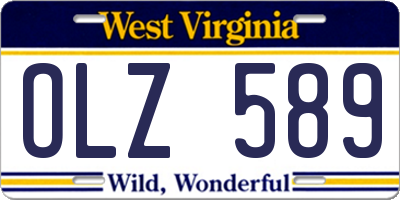 WV license plate OLZ589