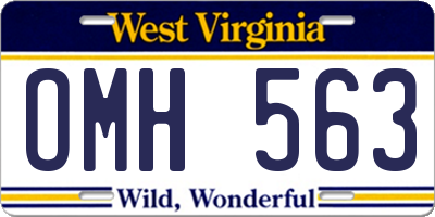 WV license plate OMH563